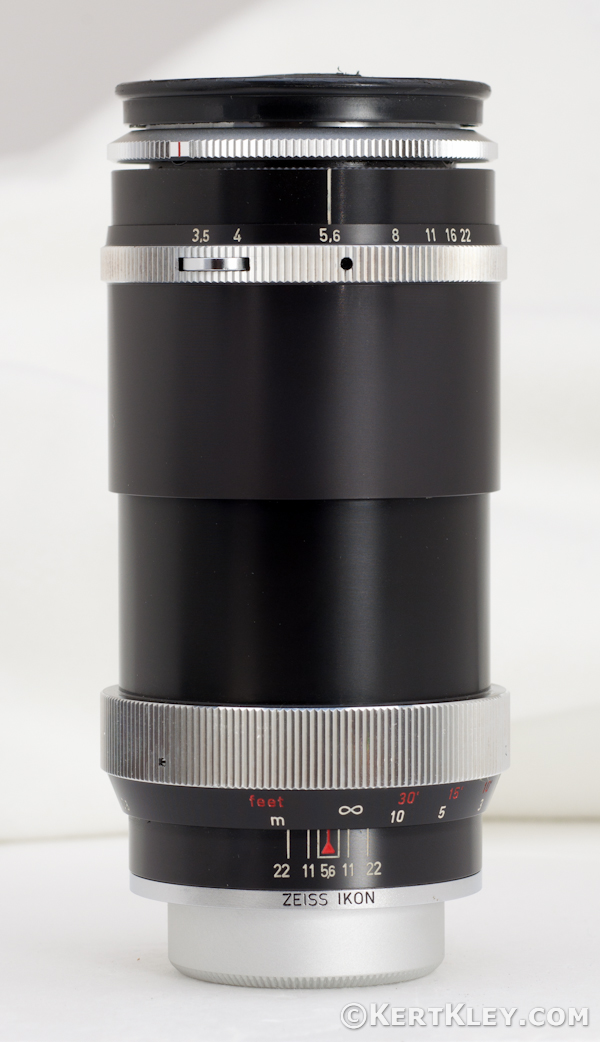 Fully Extended View - Carl Zeiss Tessar 115mm f/3.5 Pre-set Bellows Lens for Contarex